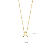 Blush - Halsketting met letter in 14kt geel goud - 3155YGO-A