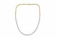 Giorgio Visconti - Collier in 18kt wit en geel goud met briljant - GX40113Y