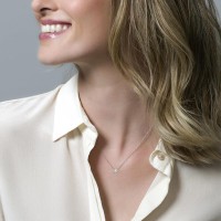 Blush - collier 14kt wit goud met zirkonium - 3097WZI