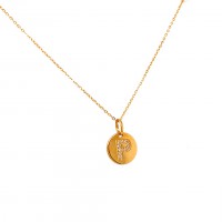 Ketting 18kt geel goud 43cm met letter in briljant - GD044OA.P