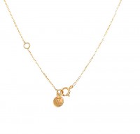 Ketting 18kt geel goud 43cm met letter in briljant - GD044OA.P