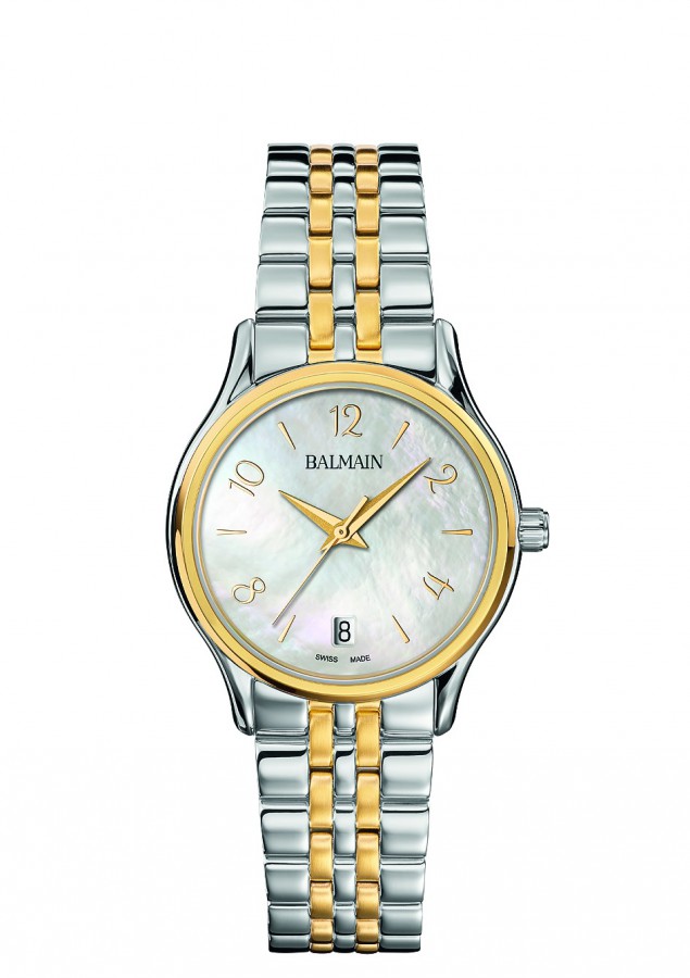 Uurwerken Dames Jongeren Balmain Analoge uurwerken Staal met gele PVD  Vlindersluiting Rond 3 ATM Saffier glas Dames Horloge Pierre Balmain  B83523984