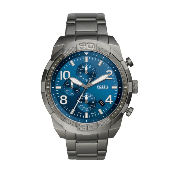 Uurwerken Heren Jongeren Fossil Chronograaf uurwerken Klapsluiting Rond 5  ATM Mineraal glas Fossil - herenhorloge chrono blauwe wijzerplaat - FS5711